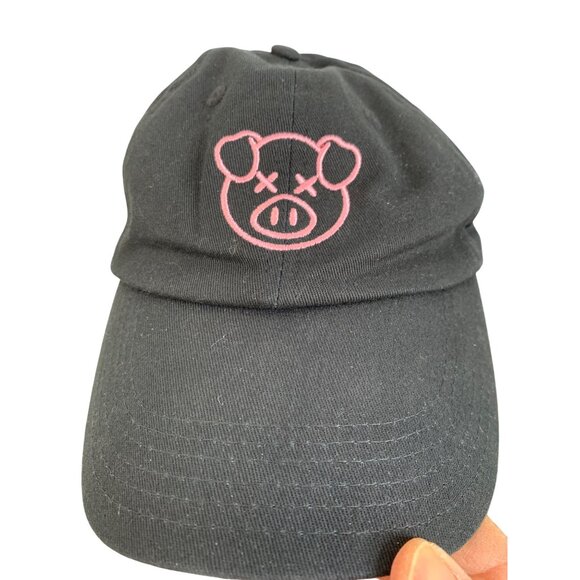 Shane Dawson Pig Embroidered Adjustable Dad Hat Cap Black & Pink EUC 8234 - Picture 6 of 9